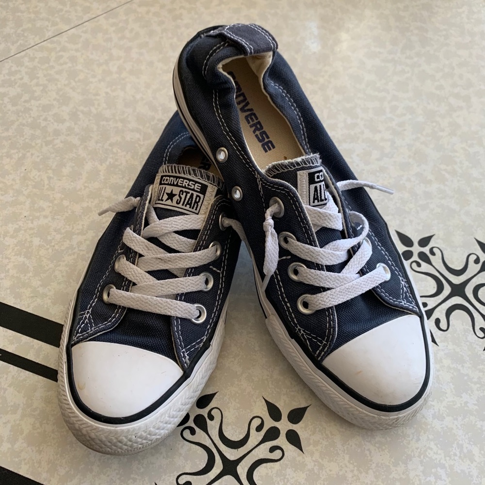 Navy Blue Converse Shoreline Slip-ons